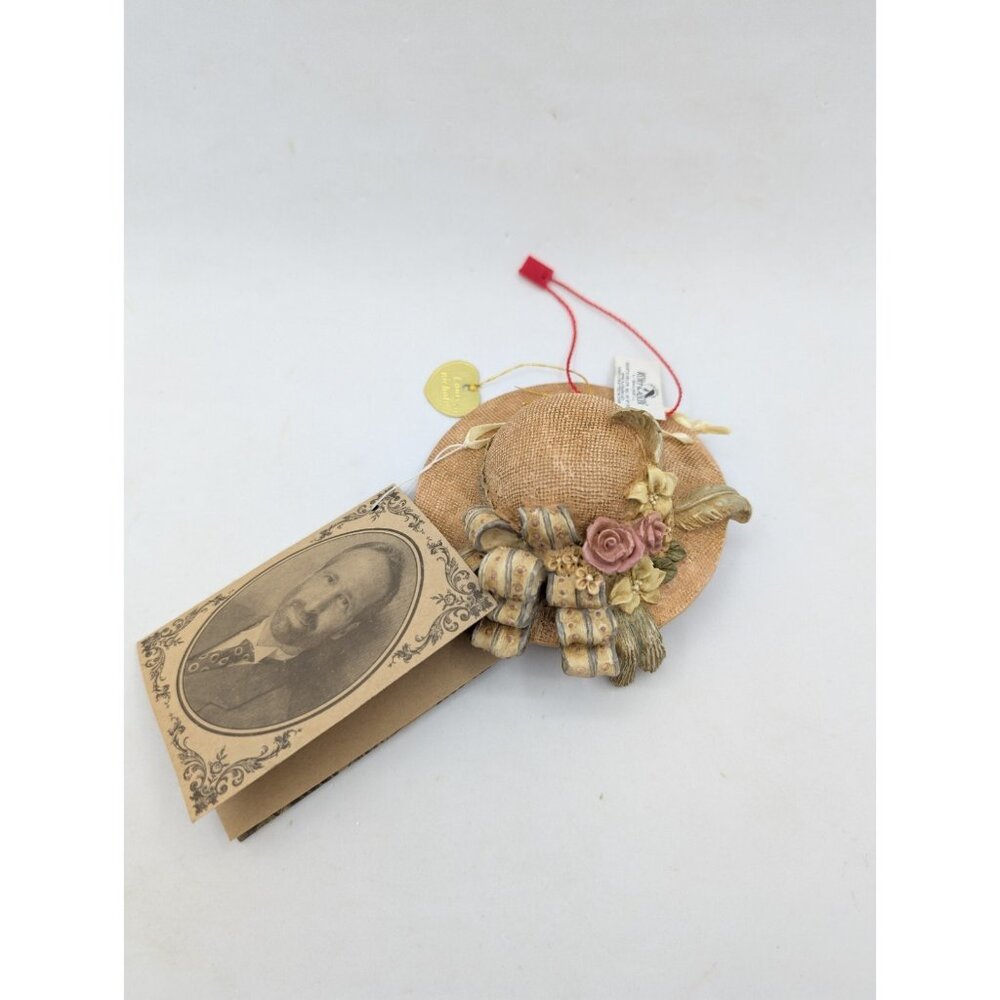 Kurt Adler Louis XVII Louis Nichole® Victorian Lady Hat Christmas Ornament 3.6"